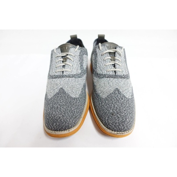 COLE HAAN Men Sneakers Original Grand Wingtip Stitchlite 10 M Grey/Orange c28447 - Picture 2 of 10